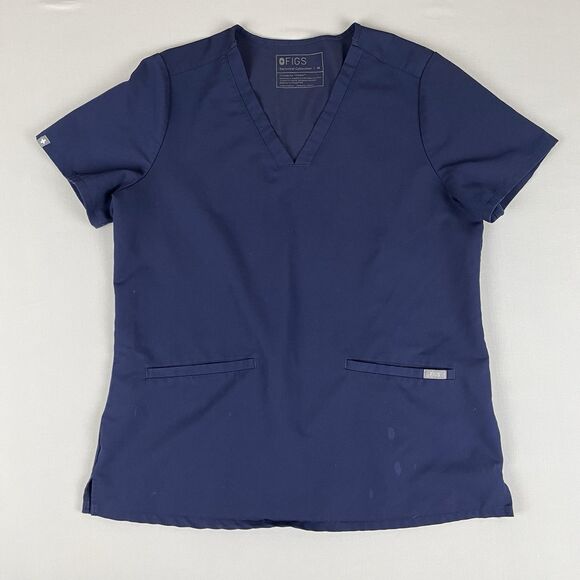 FIGS Tops - FIGS Technical Collection Scrub Top Women’s Size Medium Blue Short Sleeve V Neck